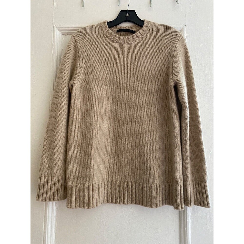 Jenni Kayne Cashmere Amelia Crewneck Sweater Warm Sand XXS